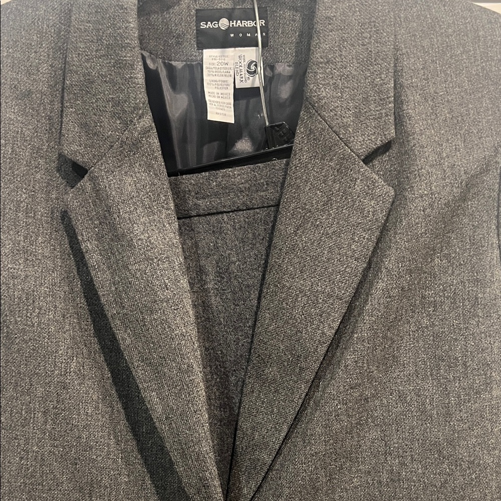 Sag Harbor Women’s Charcoal Blazer and Skirt